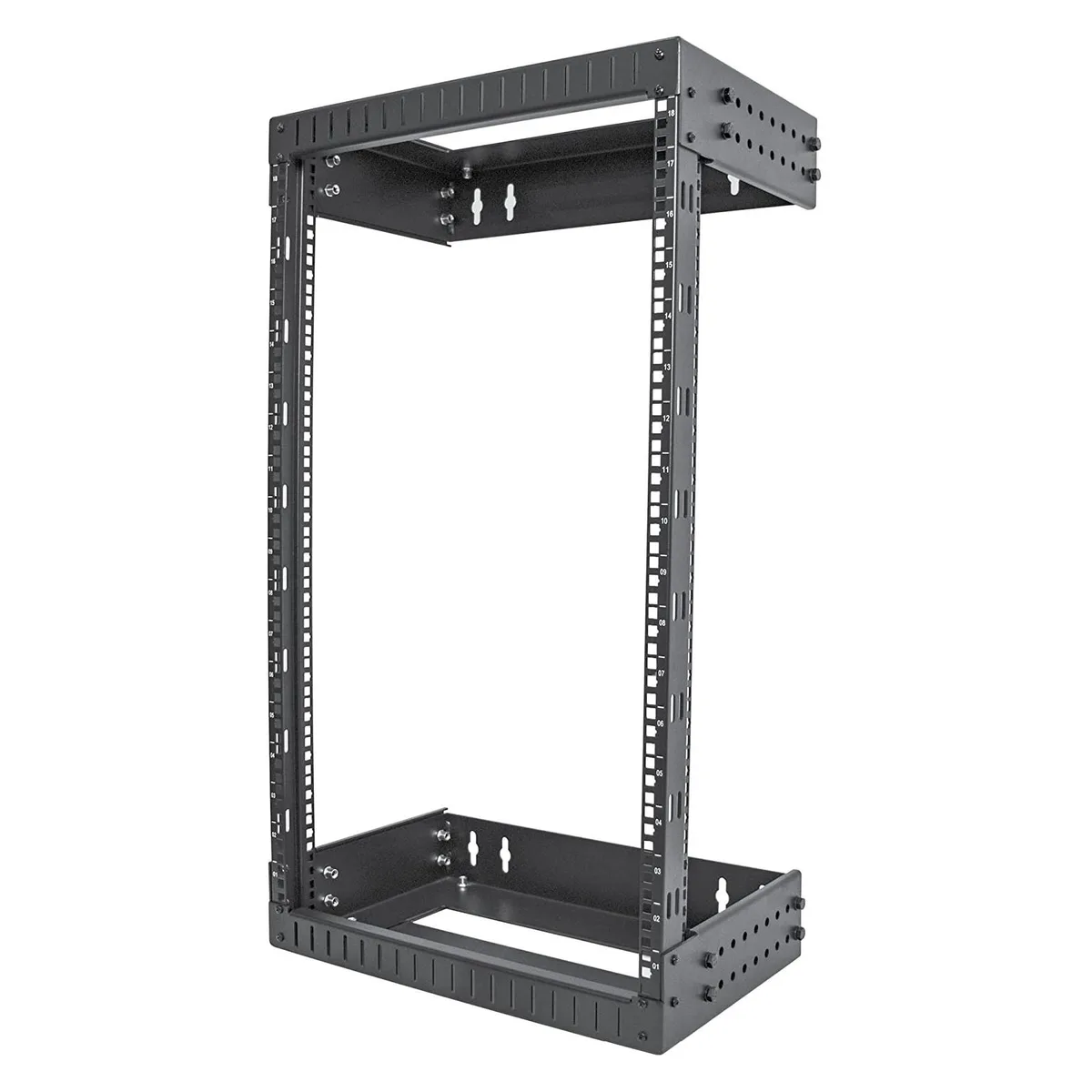 STARTECH STARTECH RACK-18U-20-WALL-OA 18U 19" wall-mount server rack adjustable depth 12-20" 2-post open frame — product photo
