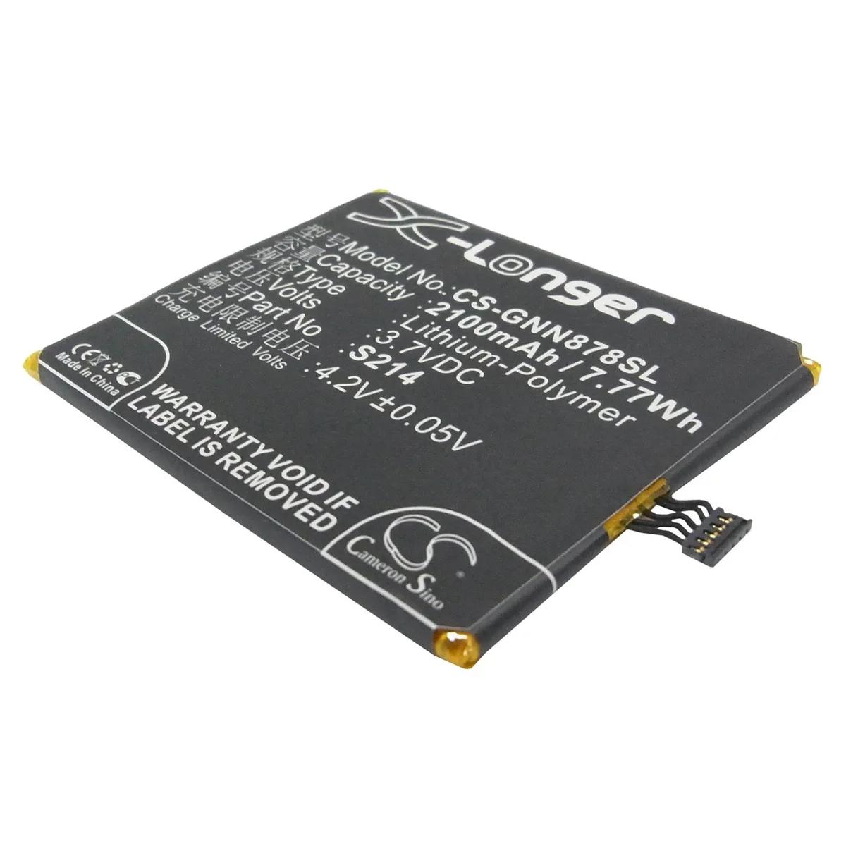 Cameron & Co Cameron & Co DS-CS-GNN878SL cell phone battery 3.7v 2100mAh — product photo
