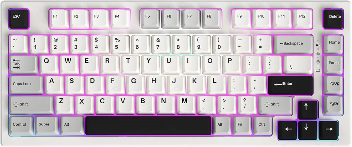 BFKK BFKK 75% Wireless Mechanical Gaming Keyboard Gateron Brown Grey 82 Keys — product photo