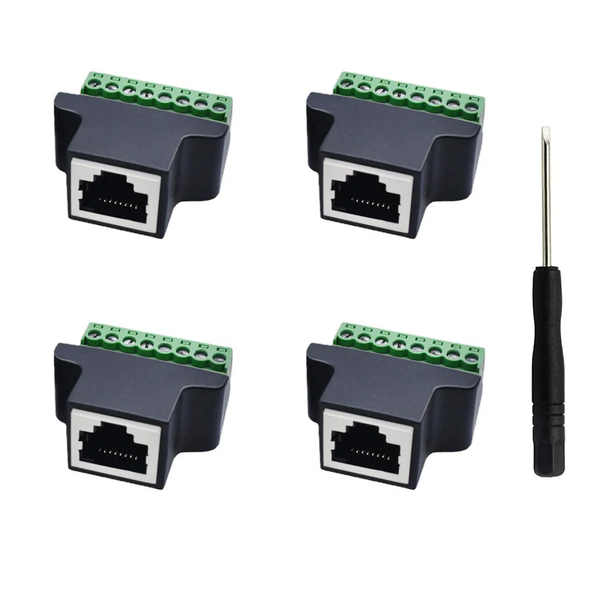  Zebra IC475 RJ45 Female to 8 Pin Screw Terminal 4PCS network connector — product photo