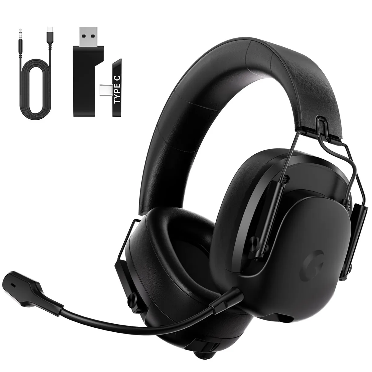  syndesmos Spark 02 Wireless Headphones Black 2.4GHz Bluetooth 5.3 45h 40ohm 7.1 — product photo