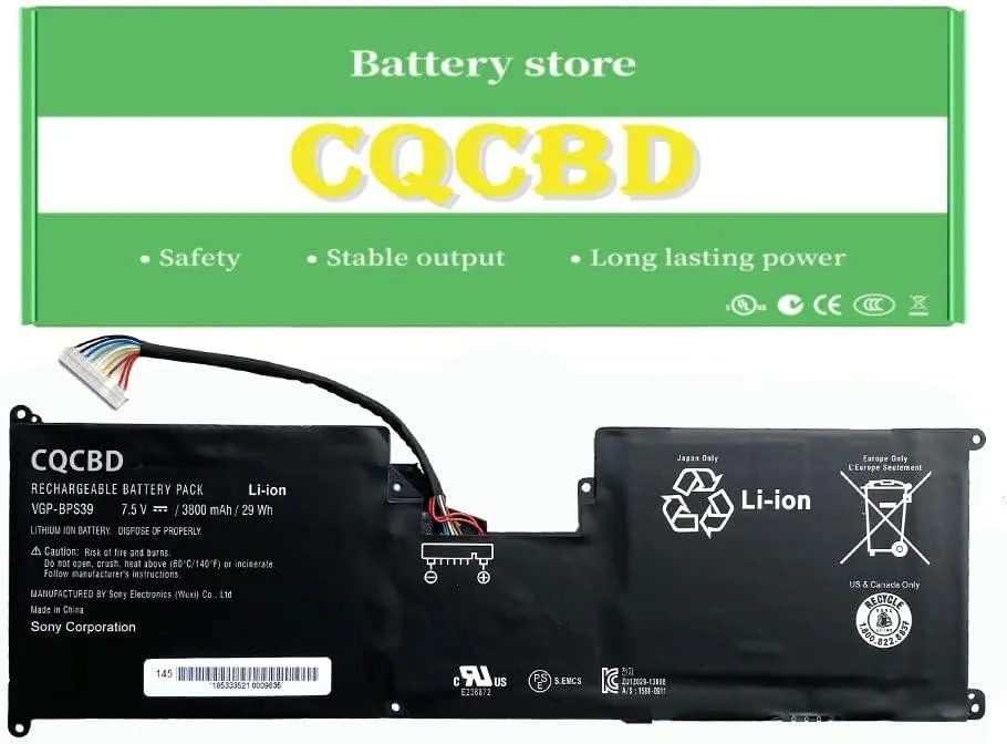NShi NShi VGP-BPS39 laptop battery 7.5V 29Wh 3800mAh for Sony VAIO Tap 11 — product photo