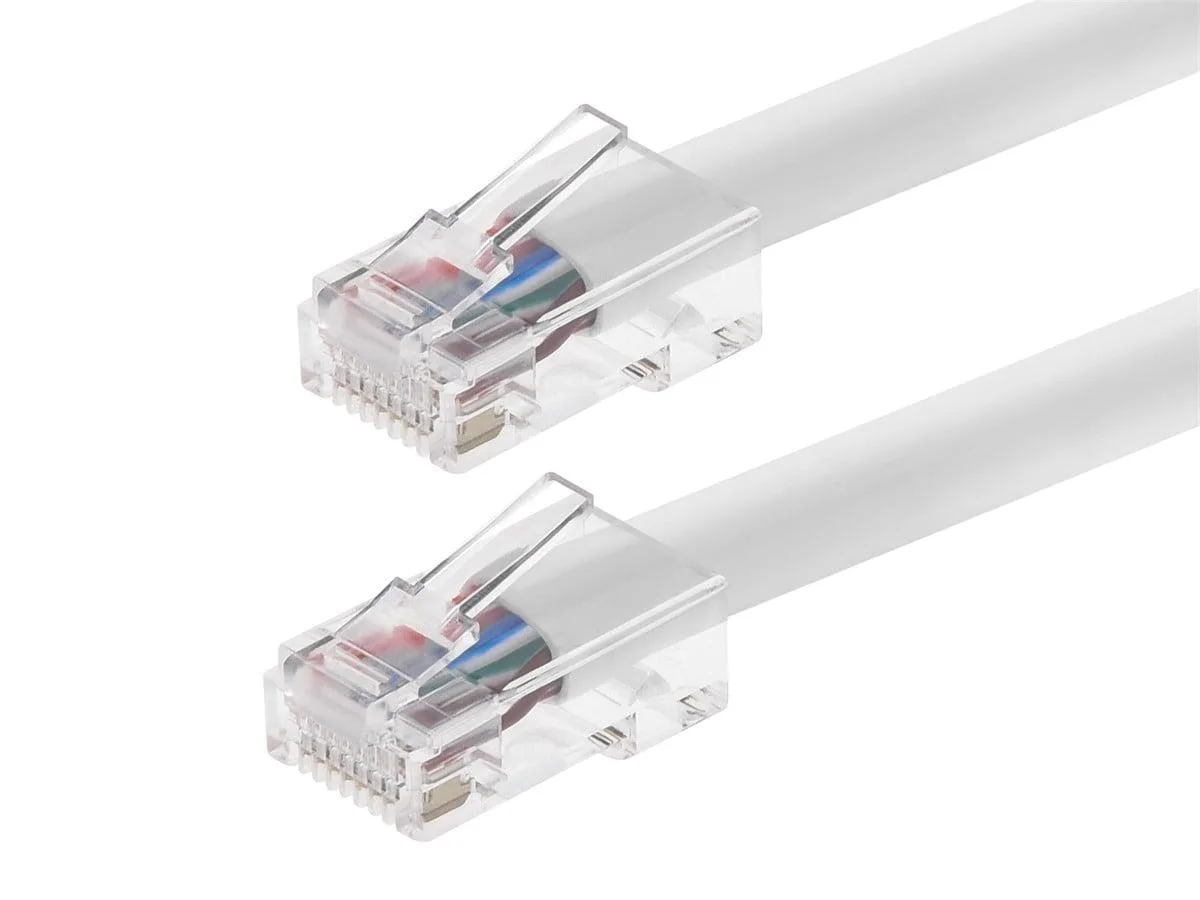Monoprice Inc. Monoprice 114308 Cat6 network ethernet cable 15 ft white 24AWG 550MHz Zeroboot — product photo