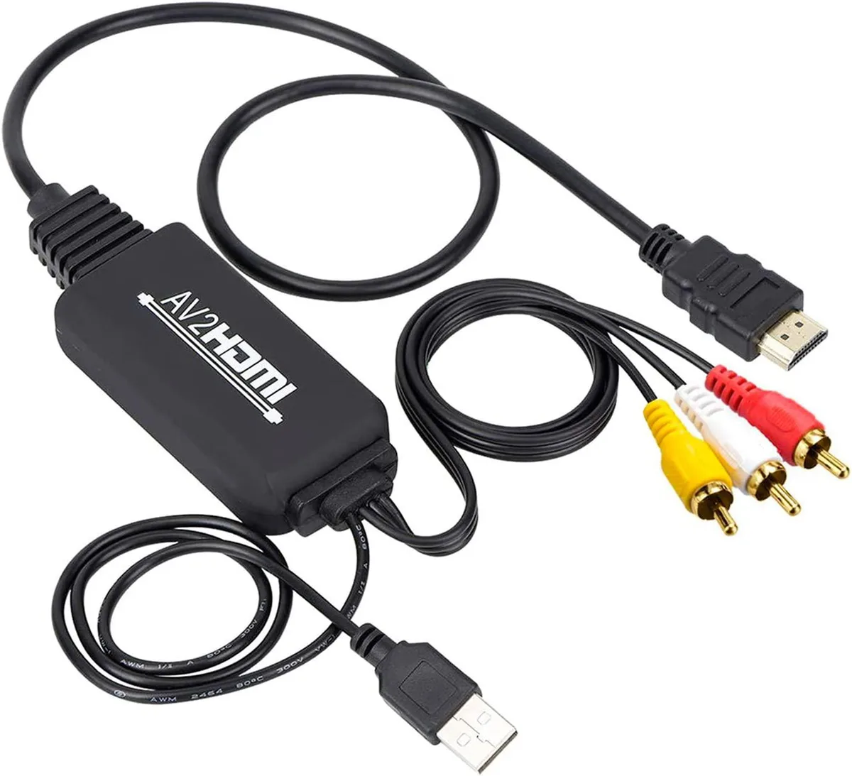LUOM LUOM RCA to HDMI Converter Cable 1080P 60Hz PAL NTSC — product photo