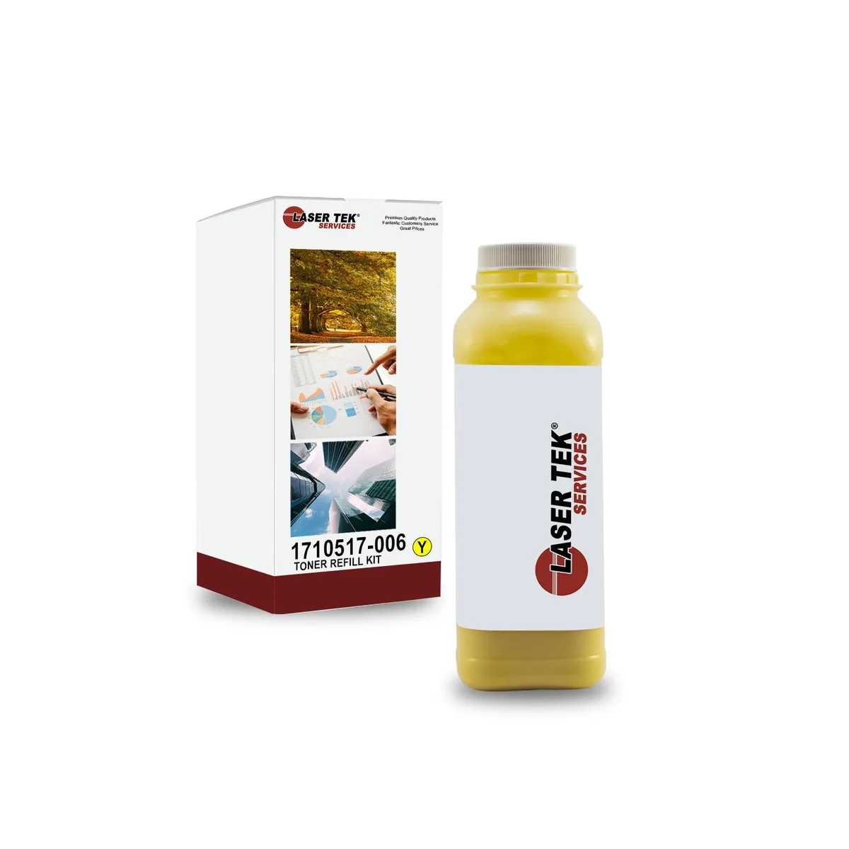 Laser Tek Services Laser Tek Services Yellow Toner Refill Kit for Minolta QMS 2300 2350 1710517006 — product photo