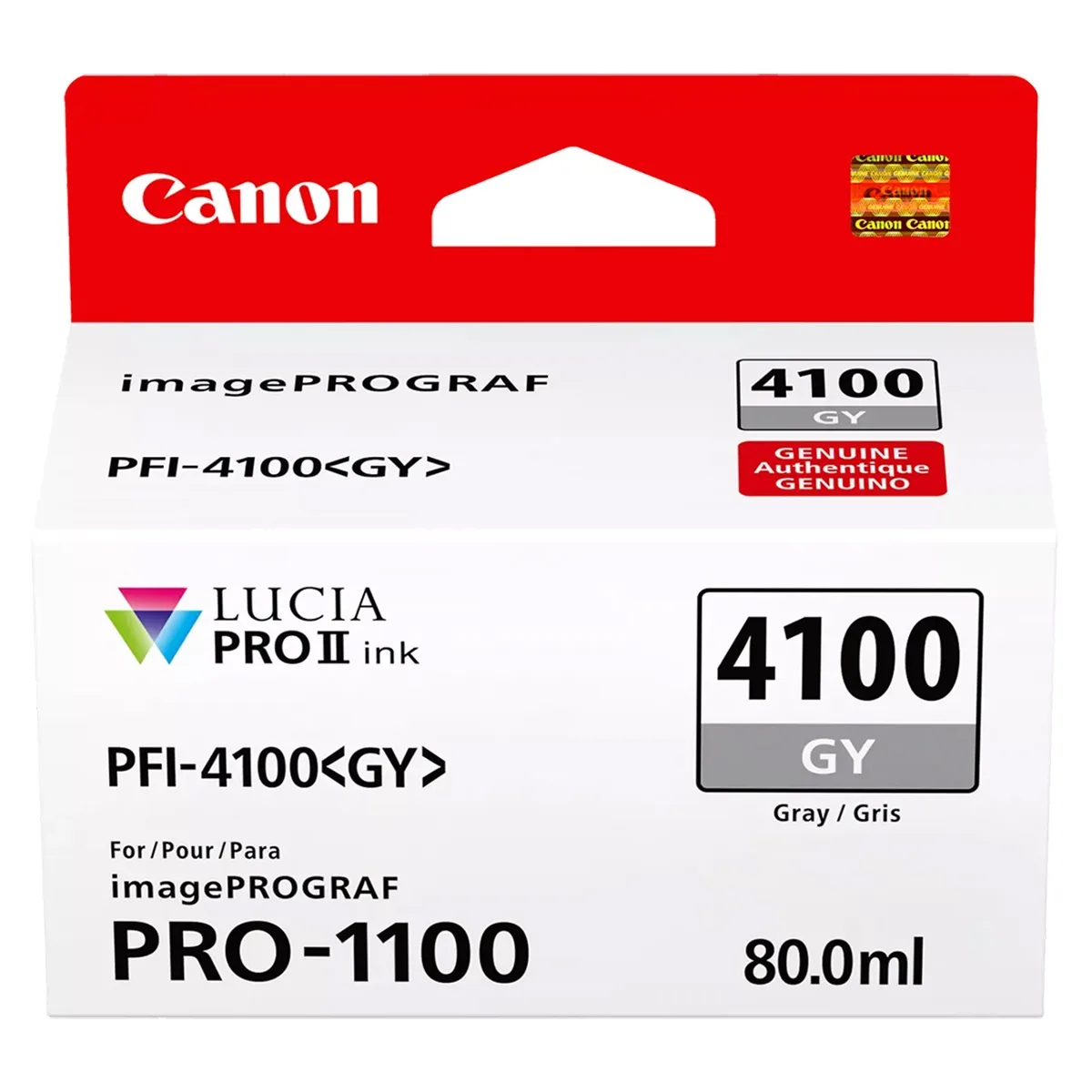 Canon Canon 6783C002 PFI-4100 80ml Pigment Ink Tank Gray — product photo