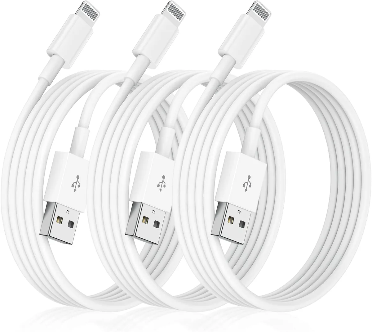 aibileec aibileec 3 Pack 3ft Lightning Cable Aura White — product photo