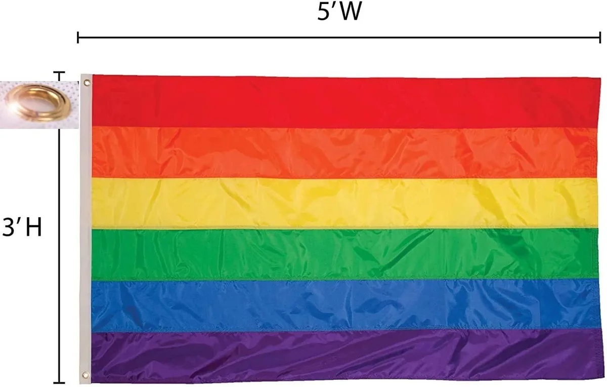 hometeczone hometeczone Rainbow Flag 3x5 ft 210D Oxford Nylon — product photo