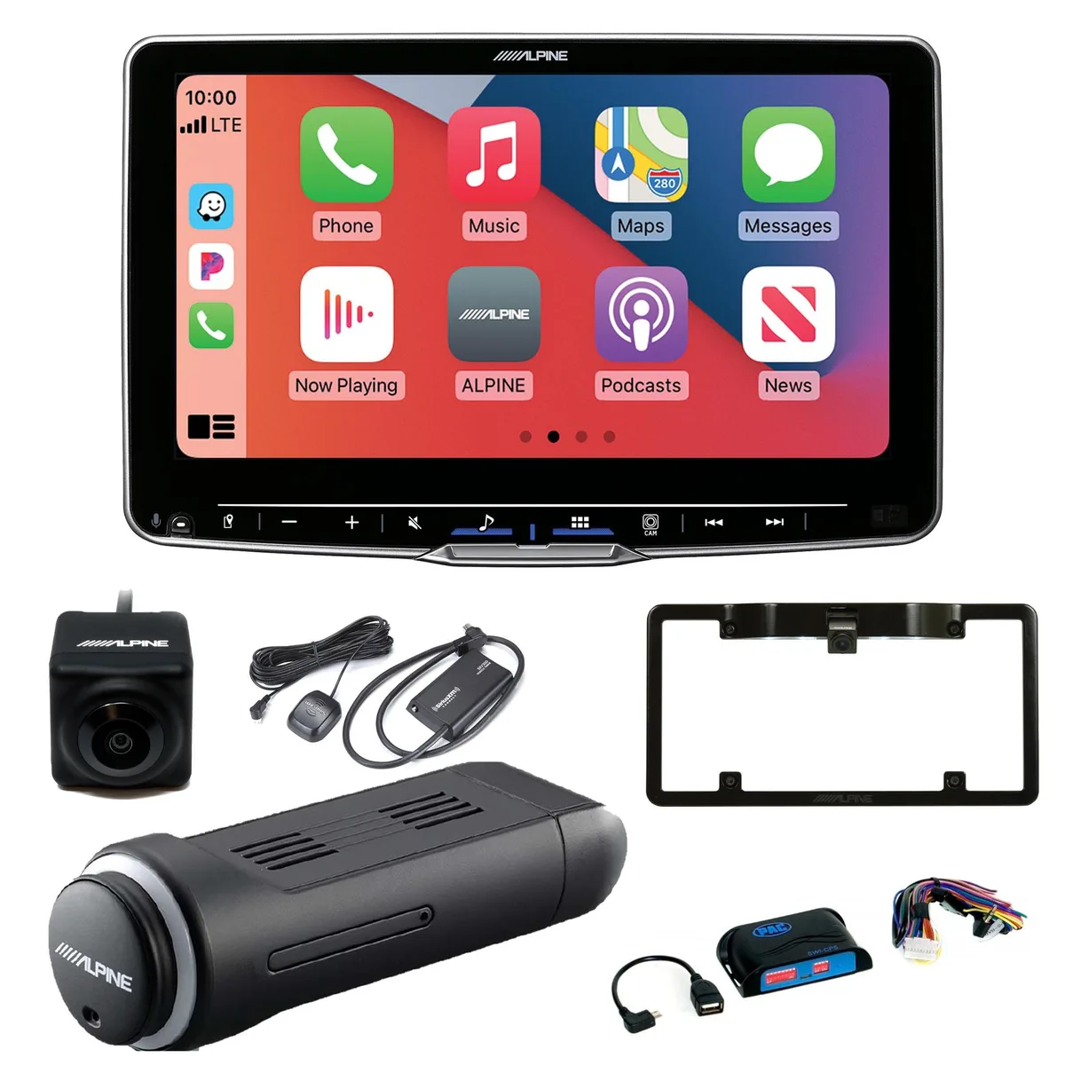 Alpine Alpine ILX-F509 Halo9 9" Receiver Bundle with Steering Wheel Interface, Satellite Tuner, Camera — product photo