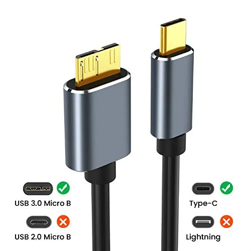 Hitoor Hitoor USB C to Micro B Cable 3.0 3.3ft Black — product photo