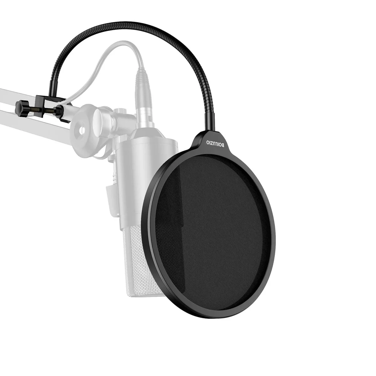 Avid BO2024MPF-15B Microphone Pop Filter, 14.5in Gooseneck, 5.9in Mesh, Black — product photo