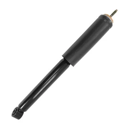 Cylindrical rear shock absorber with metal body and piston rod