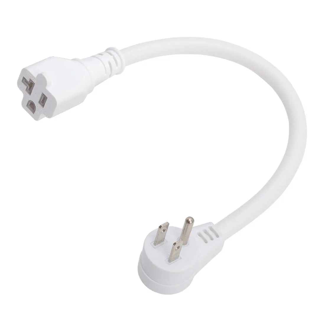 LORDWORLD LORDWORLD Down Angle 15A to 20A Adapter Cable 14AWG 125V White — product photo