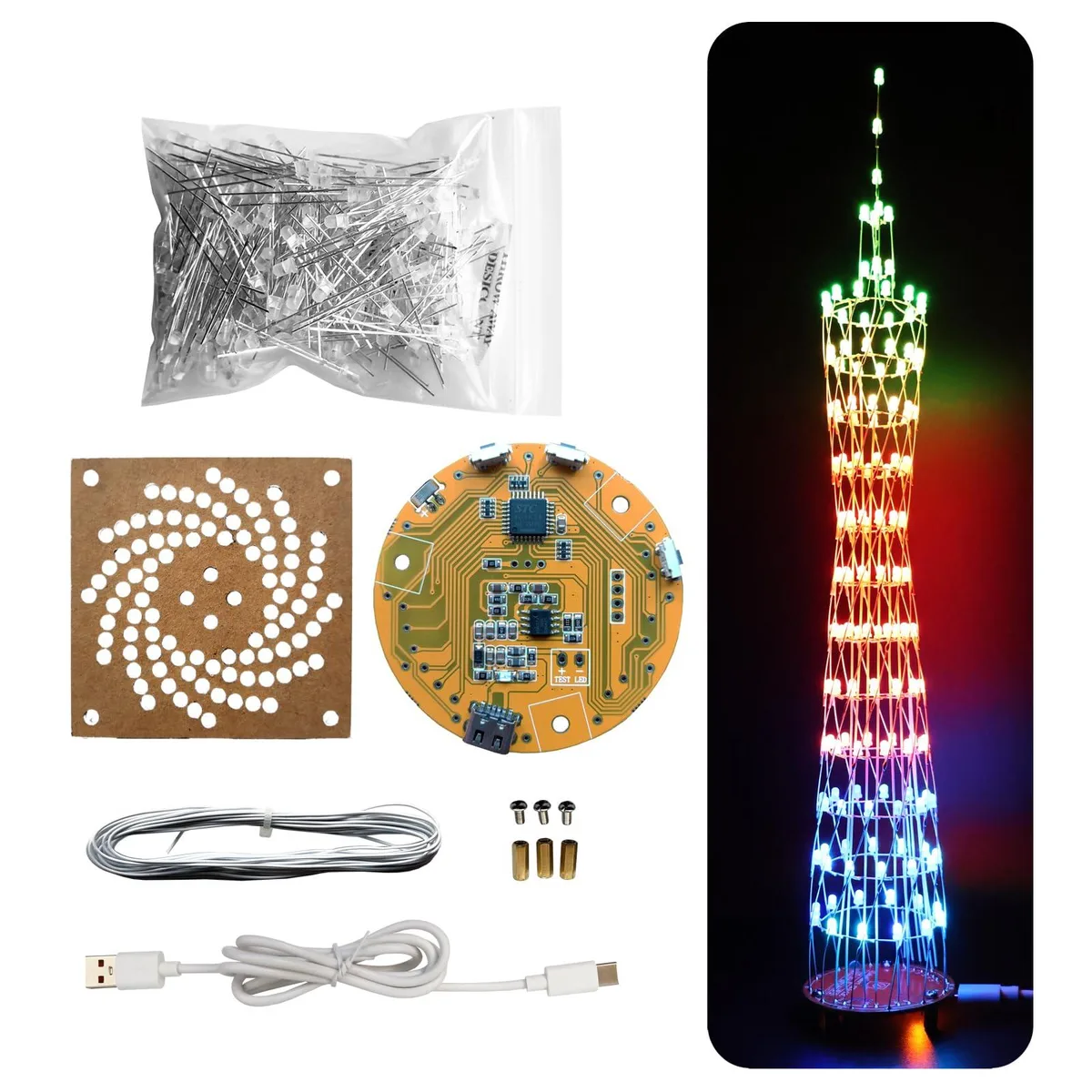  iCubeSmart GZT-12 DIY Canton Tower Kit 155 LEDs 38cm — product photo
