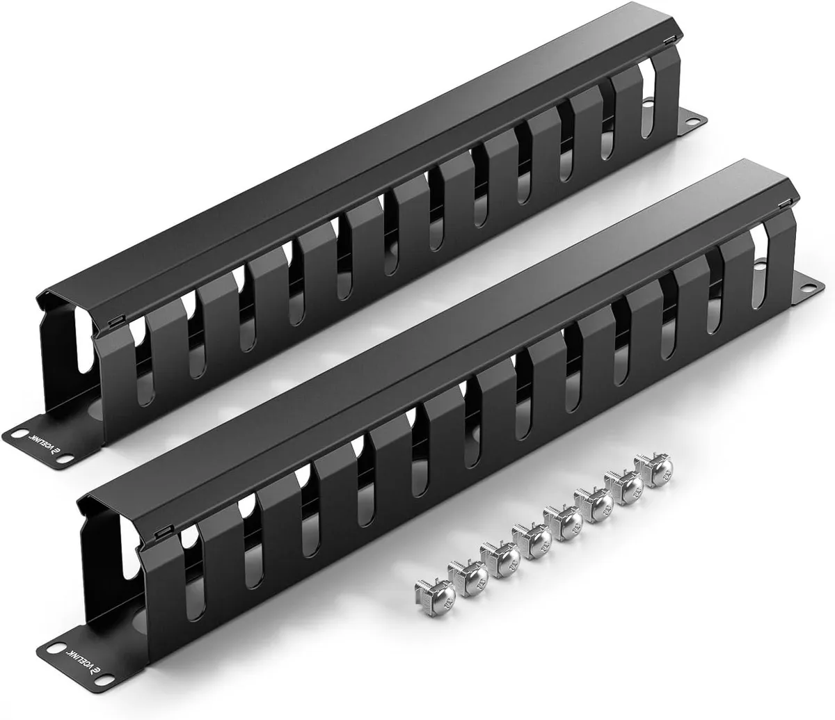TAURKENAM TAURKENAM 1U 19" Server Rack Cable Manager 12-Slot 2-Pack — product photo