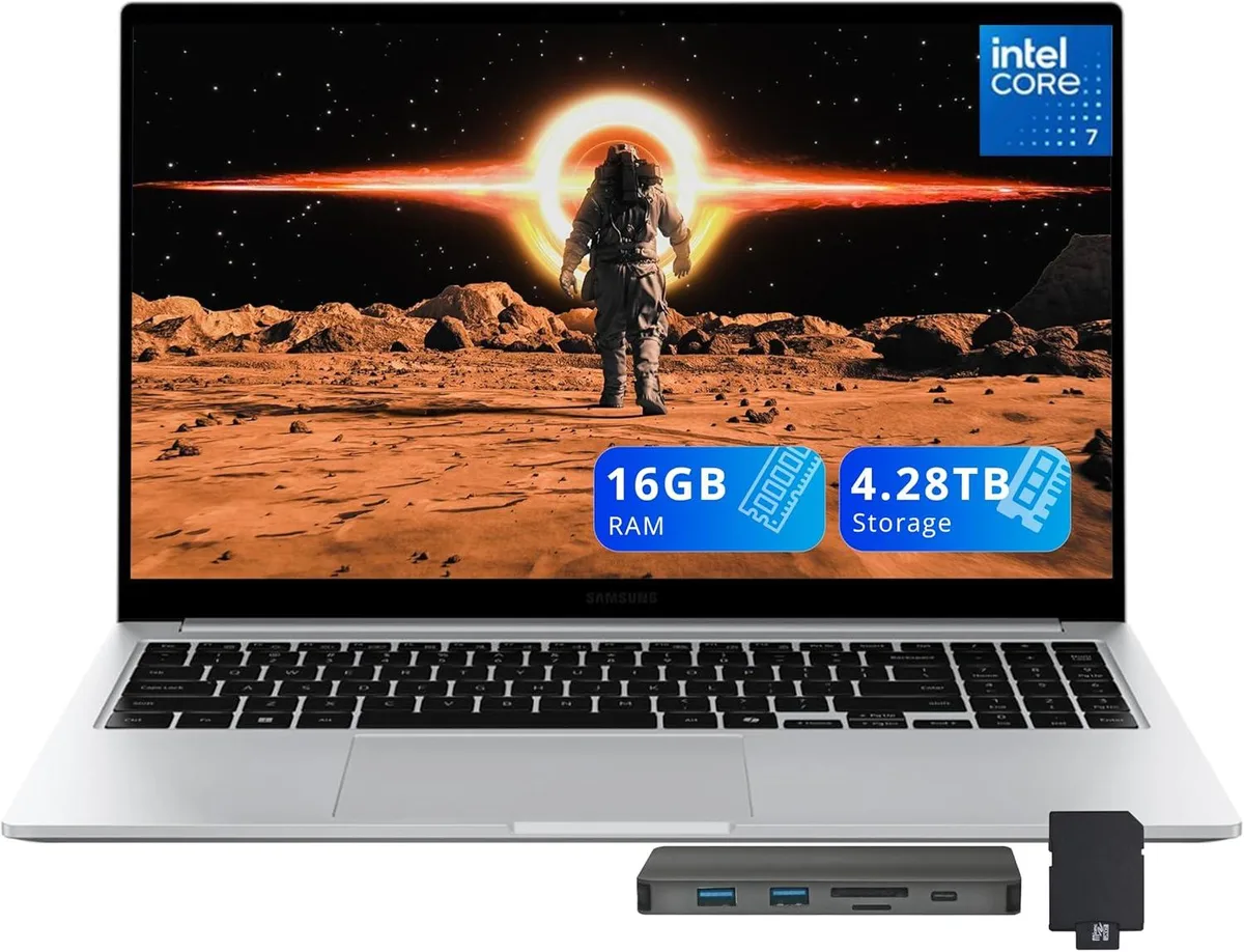 SAMSUNG SAMSUNG Galaxy Book4 15.6" Business Laptop Intel Core 7 150U 16GB 4.28TB Silver — product photo