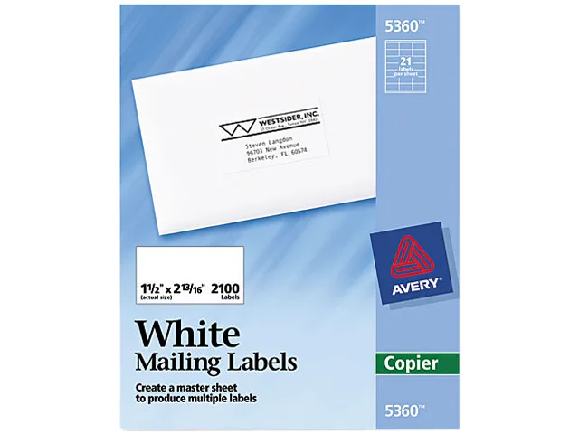 Avery Avery 5360 Self-Adhesive Address Labels 2100/Box — product photo