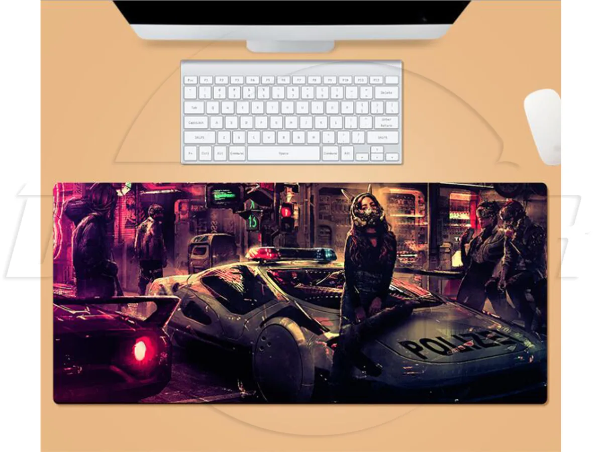 sakose sakose Cyberpunk 2077 Extended 2XL Mouse Pad Silver 35.40" x 15.70 — product photo