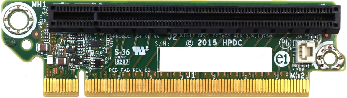 HP HP XL170r/190r LP PCIe 3.0 x16 L Riser Kit — product photo
