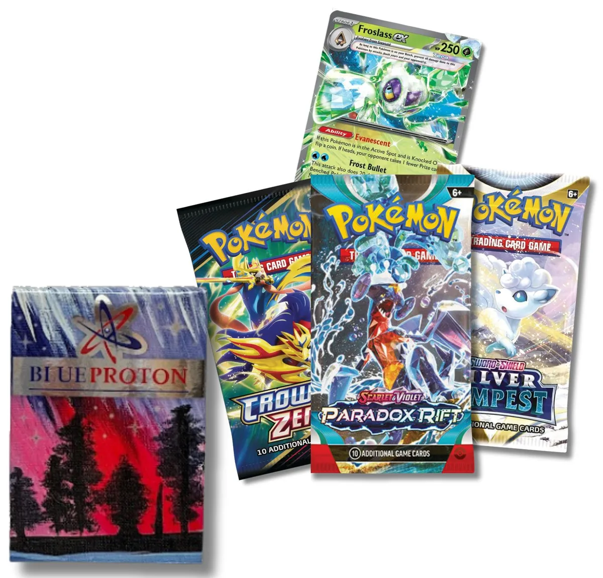 BlueProton BlueProton Ultra Triple Booster Bundle — 3 packs, 1 Ultra Rare, deck box — product photo