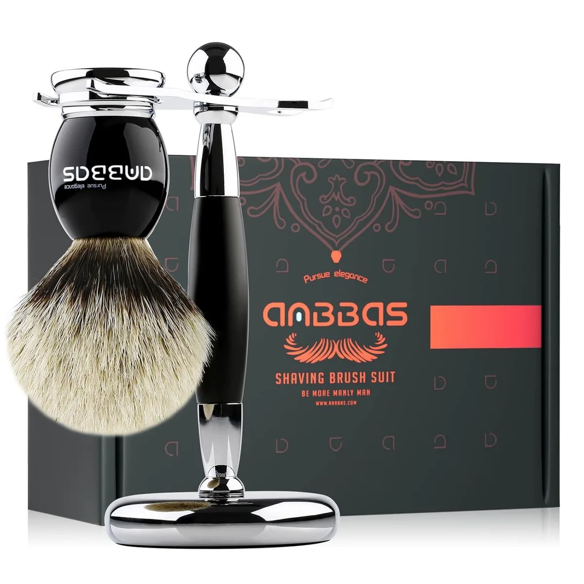 TAURKENAM TAURKENAM Silvertip Badger Shaving Brush &amp; Stand trimmers for men — product photo