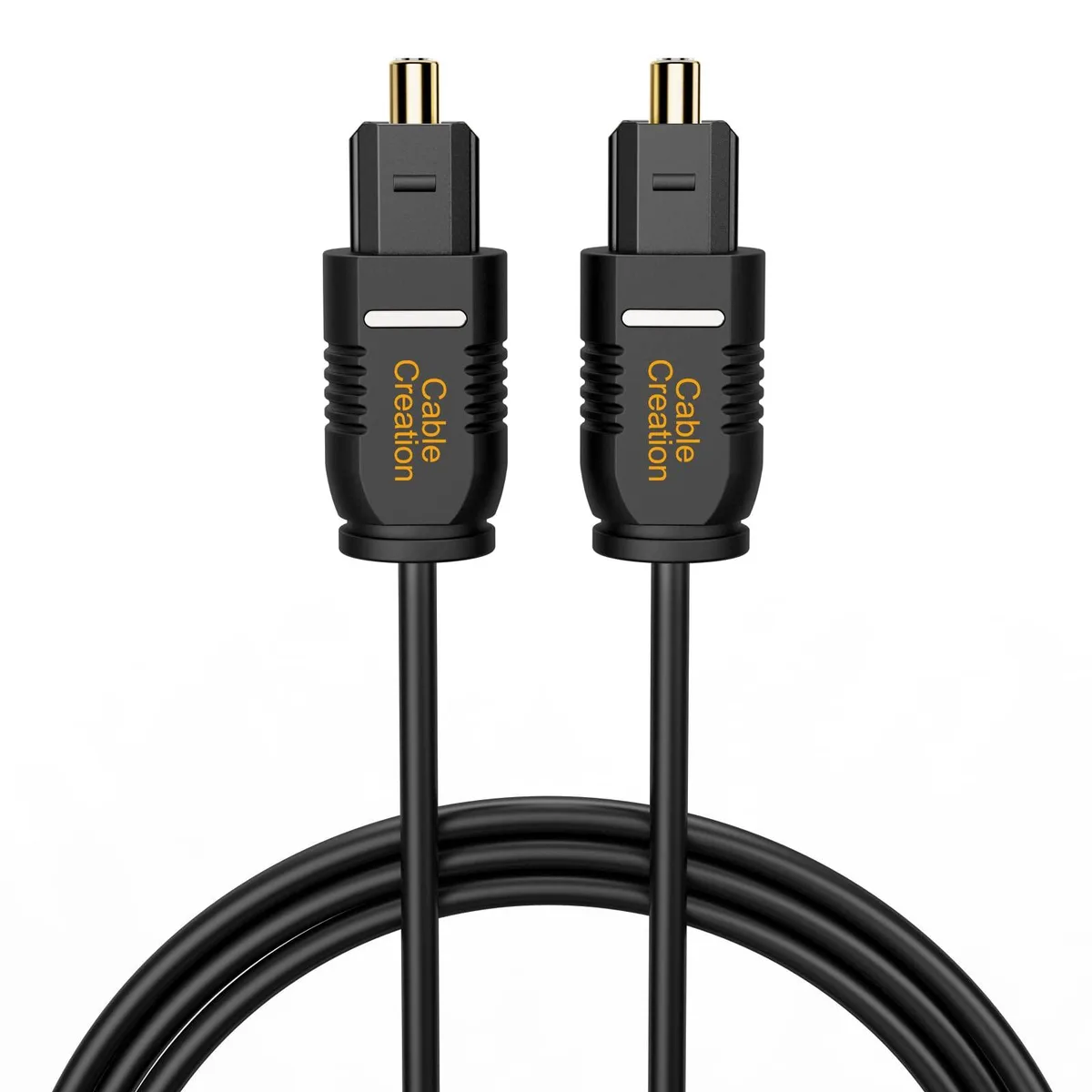 KEHIPI KEHIPI 50FT Toslink Digital Optical Audio Cable Black 24K Gold Plated 2.2mm OD — product photo