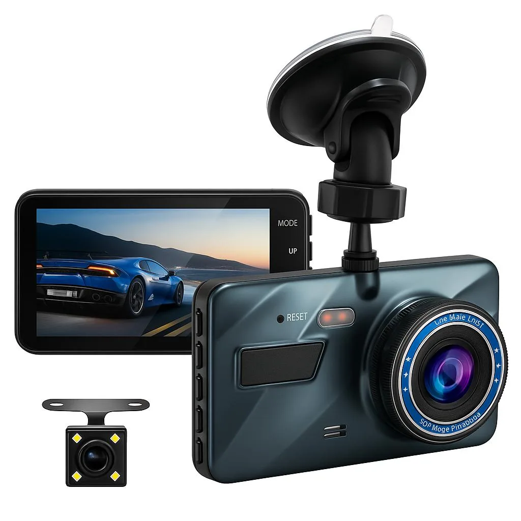 The Perfect Part The Perfect Part Dual Lens Dash Cam 4" FHD IPS Sky Blue 170°+120° 1296P+720P onboard camera system — product photo