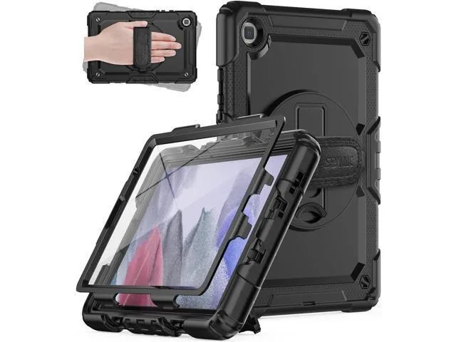 Manw Manw SM-T220/ 8.7" Heavy Duty Case with Screen Protector, Rotating Stand, Straps — product photo