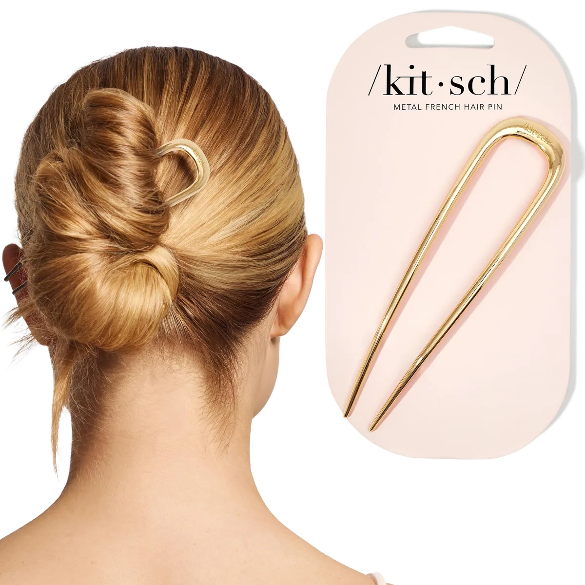  Kitsch 9S-3O1R-BVWR Metal French Hair Pin Gold 1pc — product photo