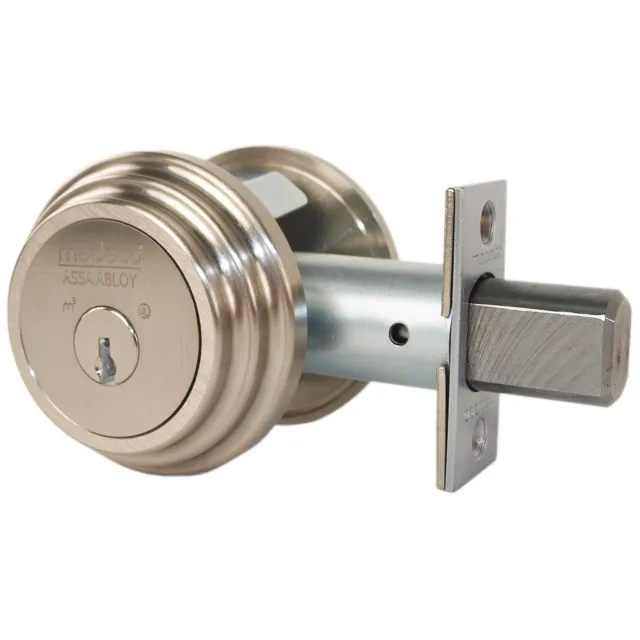 Medeco Medeco 11-R523-619-00 Satin Nickel Grade 1 Double Cylinder Deadbolt 2-3/8" Backset — product photo