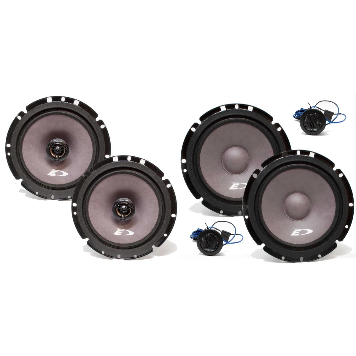 Alpine Alpine SXE-1751S + SXE-1726S 6.5" component &amp; coaxial speaker bundle — product photo