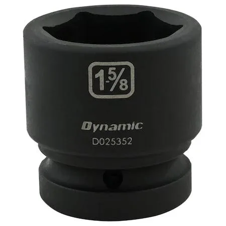 Black phosphate 1 inch drive socket, six point, laser marked size