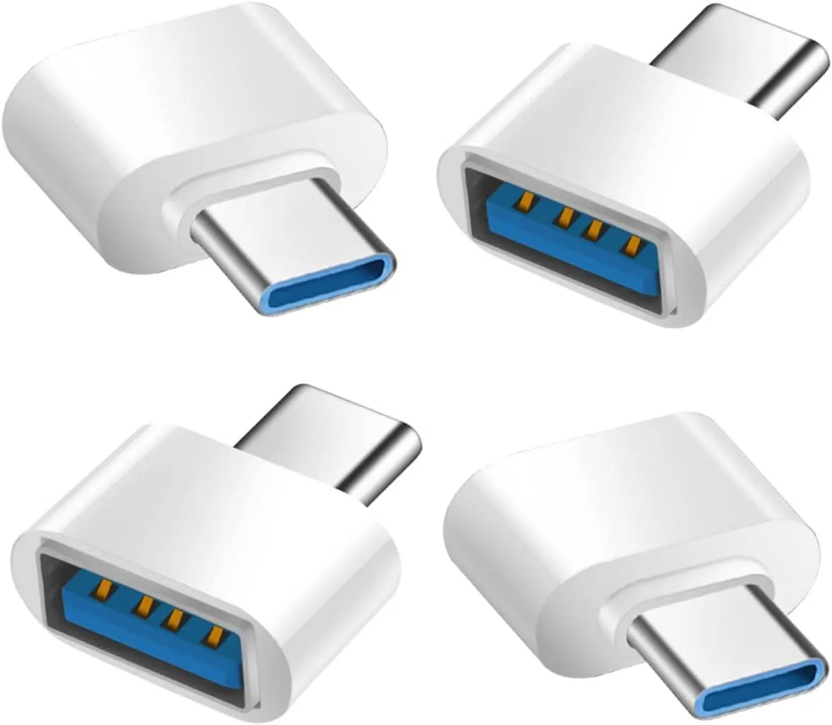 Brainwavz Brainwavz USB-C to USB-A 2.0 Display Adapter 4-pack White — product photo