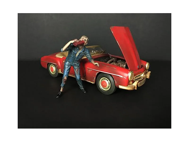 American Diorama American Diorama Zombie Mechanic Figurine III 1/24 Scale 38299 — product photo