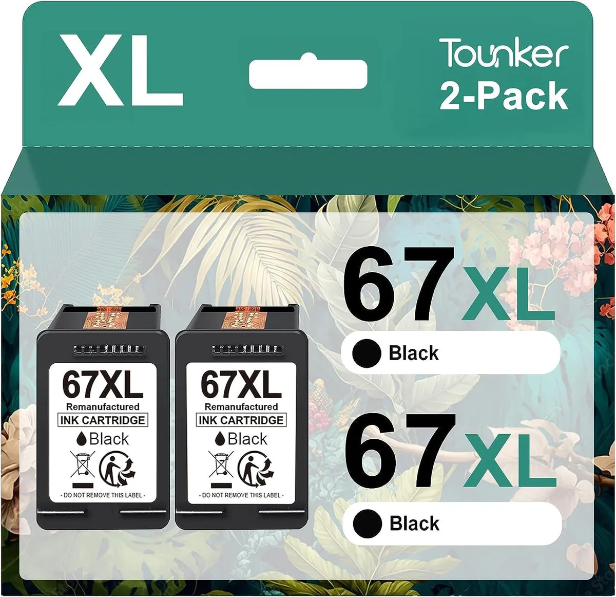 NuoTo NuoTo HP 67XL Black Ink Cartridge 2 Pack 750 Pages — product photo