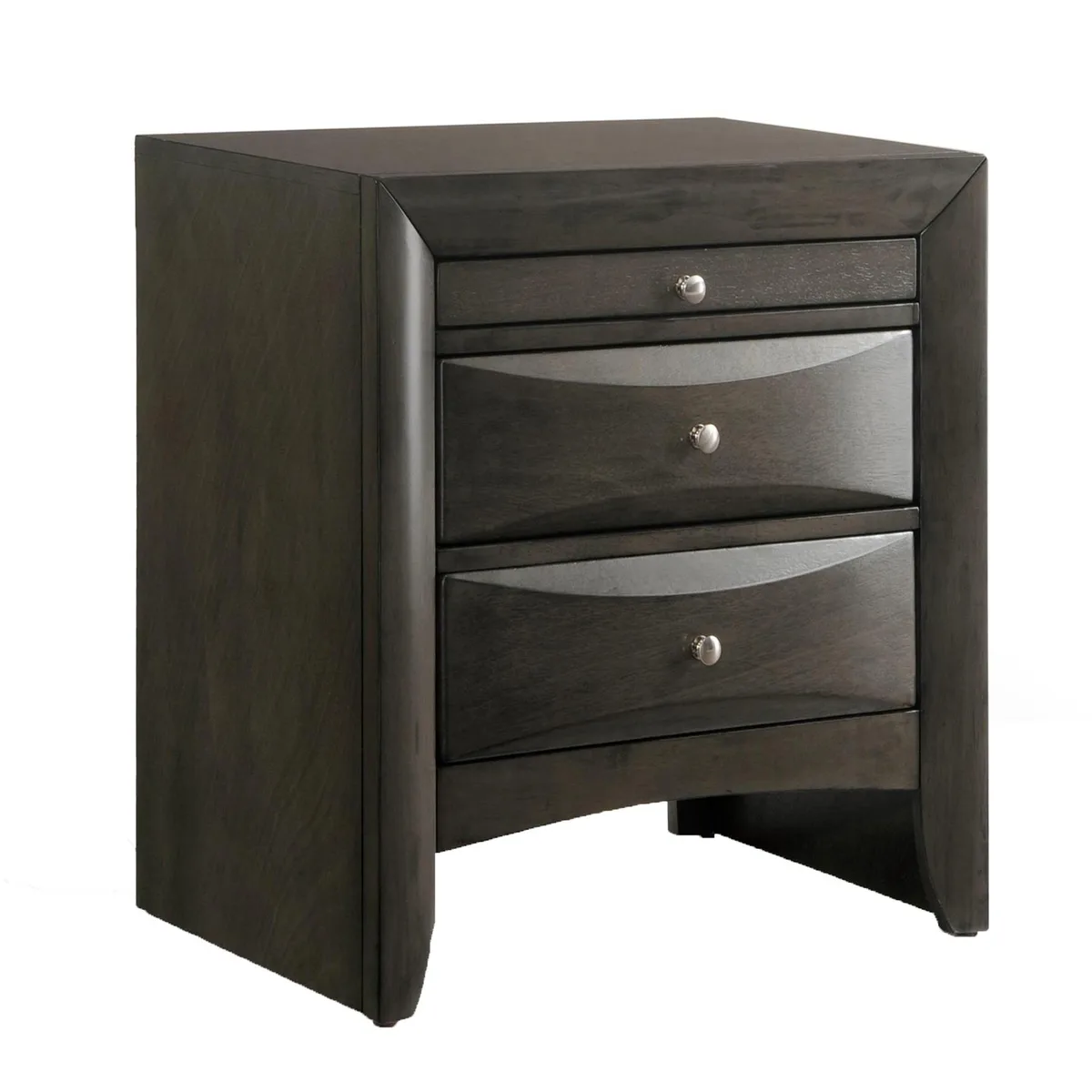 tuphen tuphen Grey Oak Nightstand 2 Drawers 25.5x26.5x17.5in — product photo