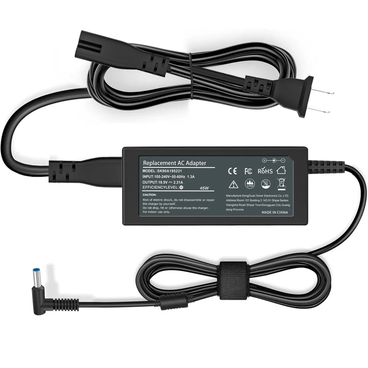  SZGUDULO SM65CL-02 45W 19.5V 2.31A Blue Tip AC Adapter for Computer — product photo