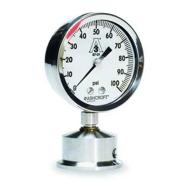 Ashcroft Ashcroft 25-1032S-15L-200 Pressure Gauge 0-200 psi 2 1/2 in Dial 1 1/2 in — product photo
