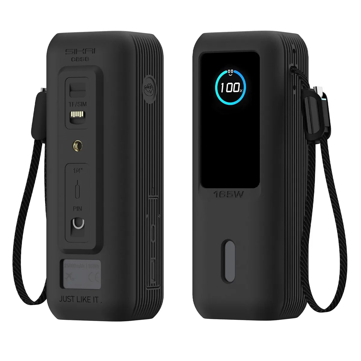 Silicone Case for Anker Laptop Power Bank 165W A1695 (Black) — product photo