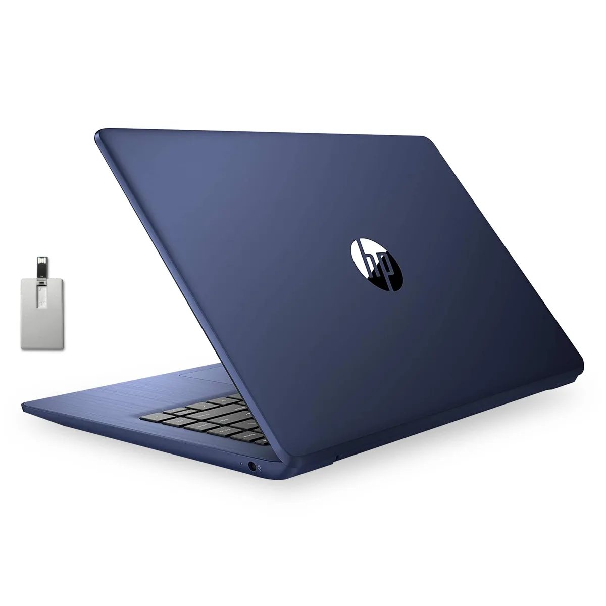 HP HP Stream 14 laptop Intel Celeron N4120 4GB 64GB eMMC Royal Blue 128GB USB Card — product photo