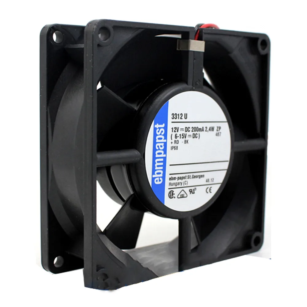 Ebm-Papst Ebm-Papst 3312U 92 mm 12 V 0.2 A IP68 case fan — product photo