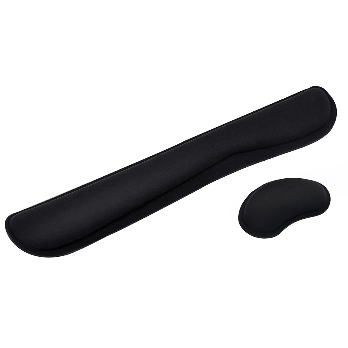 Corn Electronics Corn Electronics Memory Foam Wrist Rest Set Black Large 18×3.35 & 5.32×1.35 in — product photo