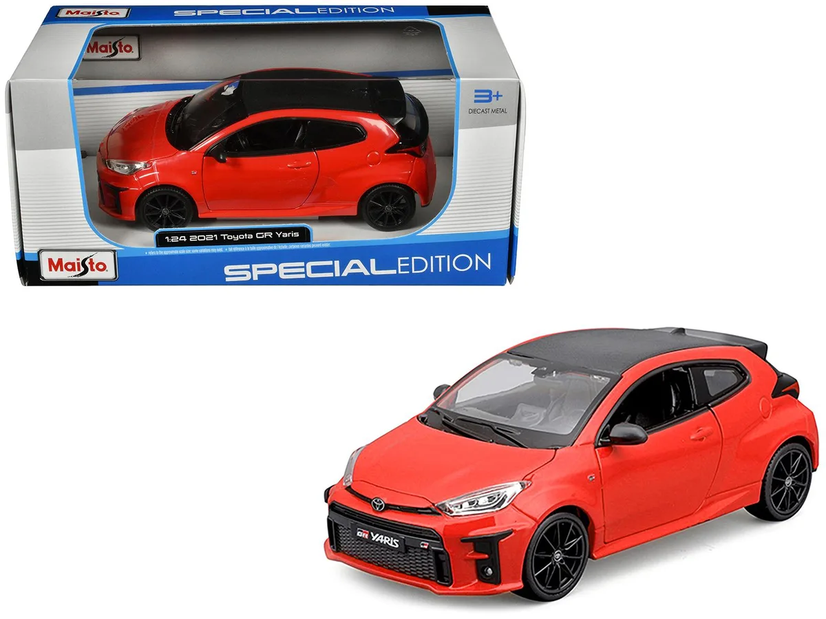 Maisto Maisto 2021 Toyota GR Yaris Red Carbon Top Special Edition 1/24 Diecast Hobby Collectible — product photo