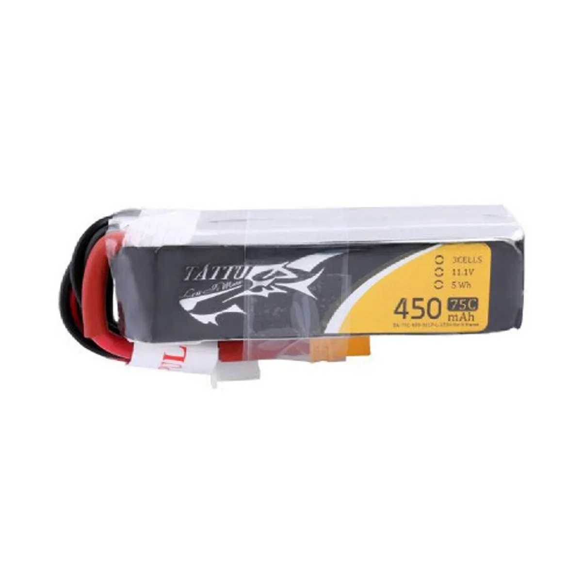 Tattu Tattu 11.1V 450mAh 75C 3S1P Li-Po Battery XT30 Plug H Frame Quadcopters drone accessory — product photo