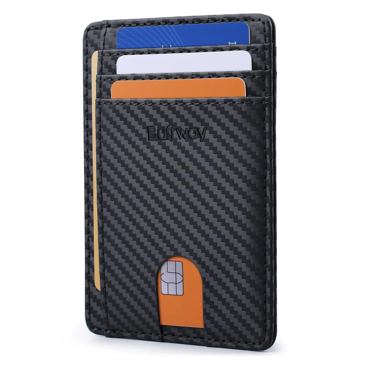 Buffway Bw-wl-cf-bl RFID Blocking Wallet Carbon Fiber Black — product photo