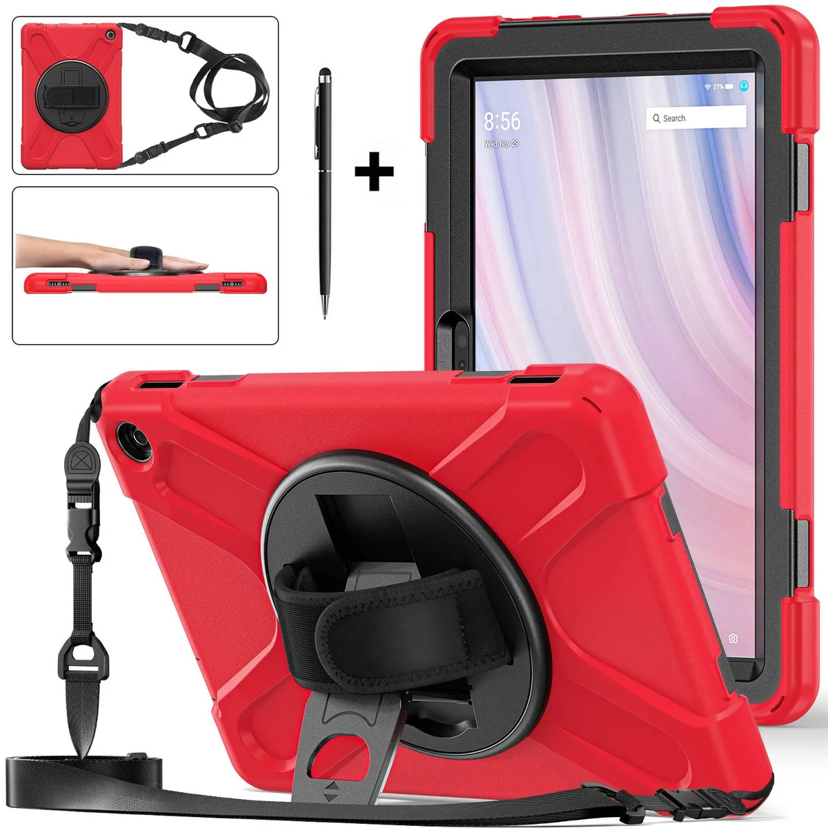 BONAEVER BONAEVER Shockproof Case for Fire HD 10 13th Gen 2023 Red — product photo