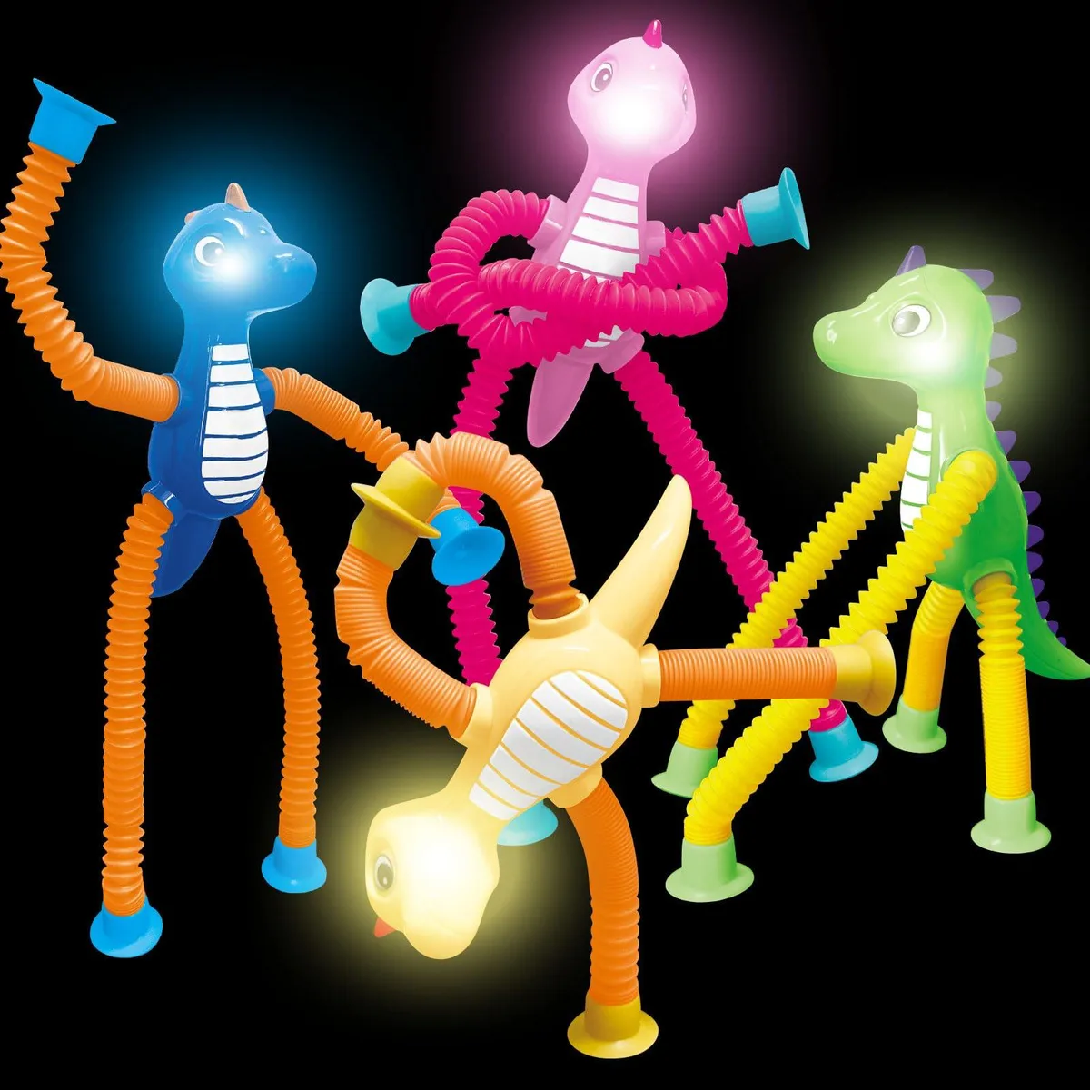 Dinosaur Pop Tube Fidget Sensory Toys 4 Pack 2026 — product photo
