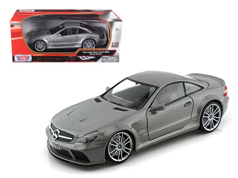 MOTORMAX MOTORMAX Mercedes SL65 AMG Black Series (R230) Grey 1/18 Diecast Model Car — product photo