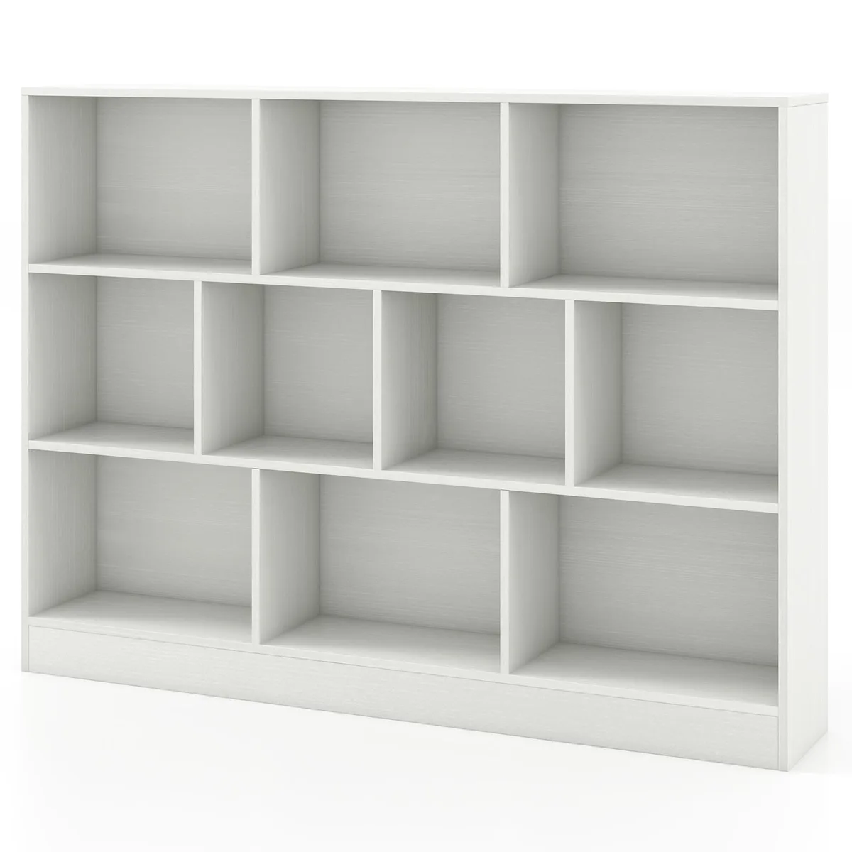 SlickBlue SlickBlue 41" Wooden Bookshelf 10 Cubes White 55.5 lbs — product photo