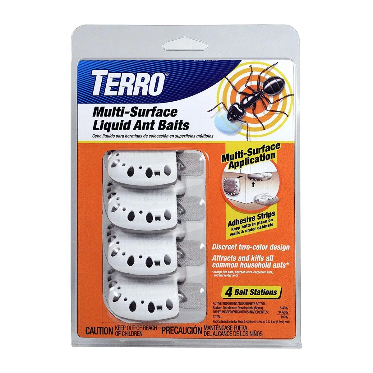 Terro Multi Surf liquid ant bait in a small plastic bottle